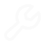 Icon of a white wrench on a black background, symbolizing tools or maintenance.